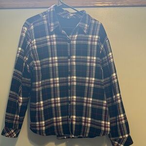 Riders by Lee Fleece Lined Plaid Button-Up Shirt